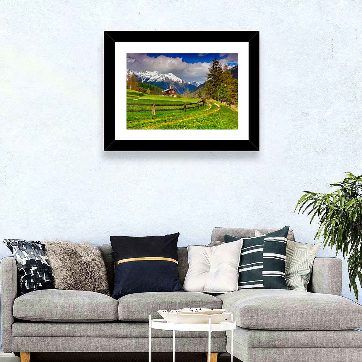Swiss Alps Village Wall Art