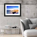 Jukung Fishing Boat at Sunset Wall Art