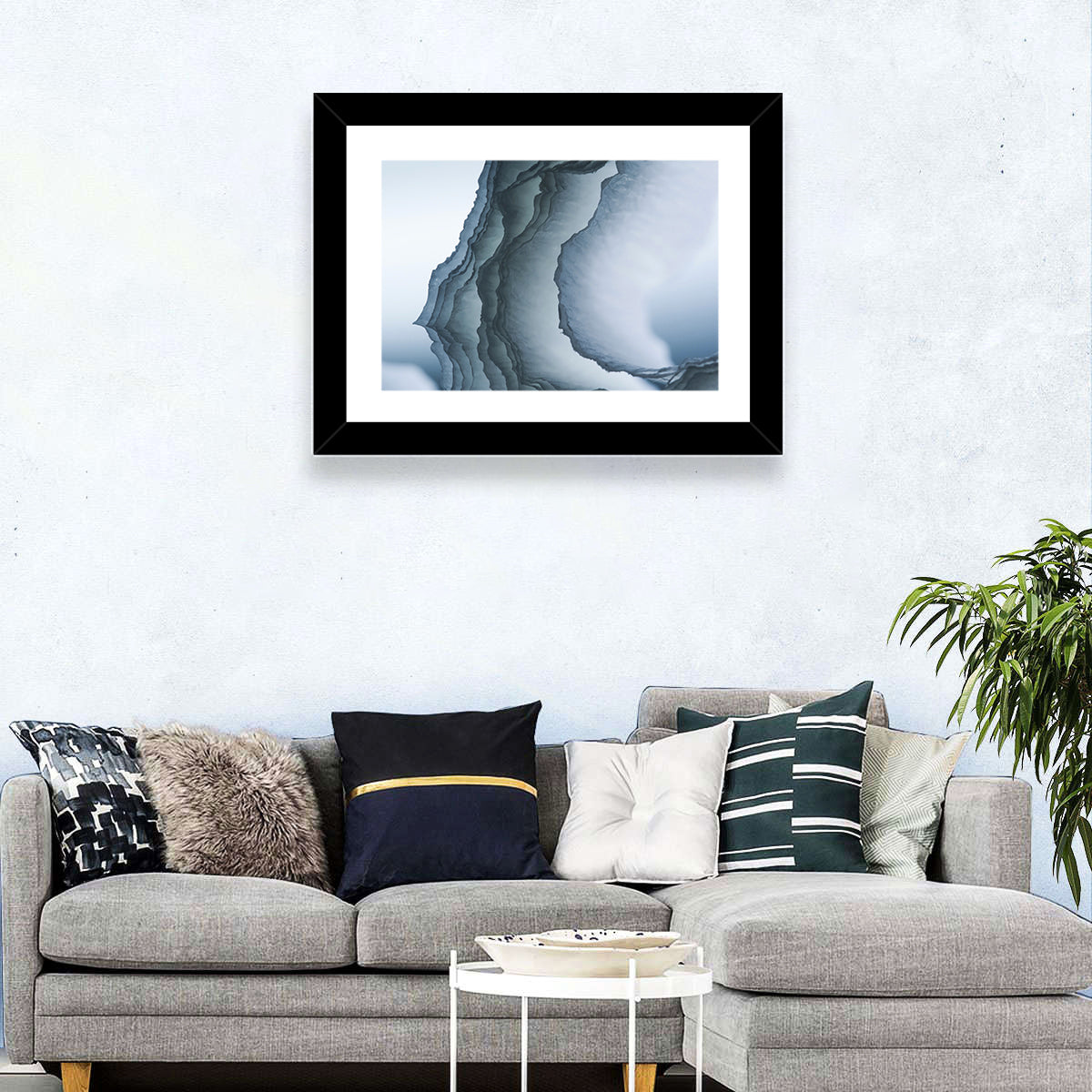 Translucent Cloud Layers Wall Art in a room, landscape