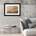 Newport Bridge in Golden Haze Wall Art