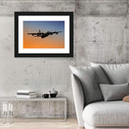 Four-engine Military Transport at Dusk Wall Art