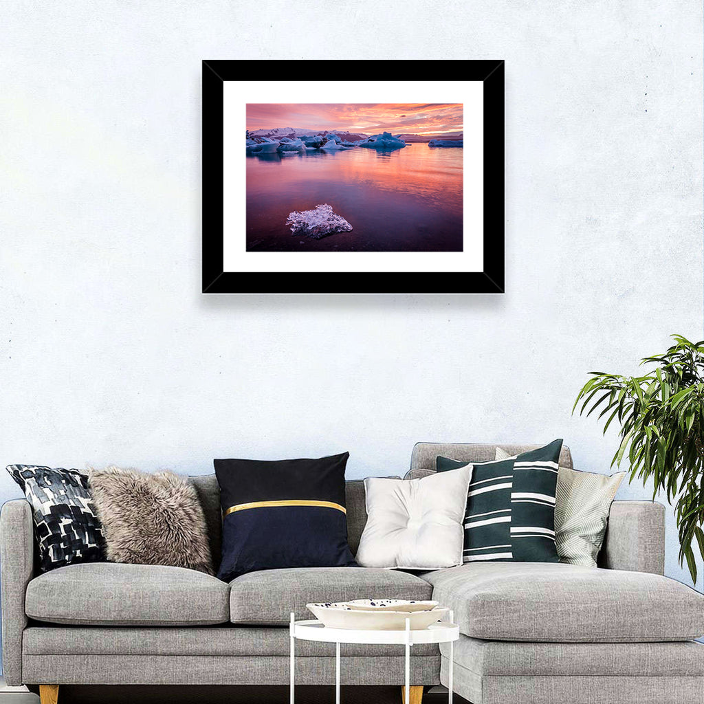 Jökulsárlón Dusk Lagoon Wall Art