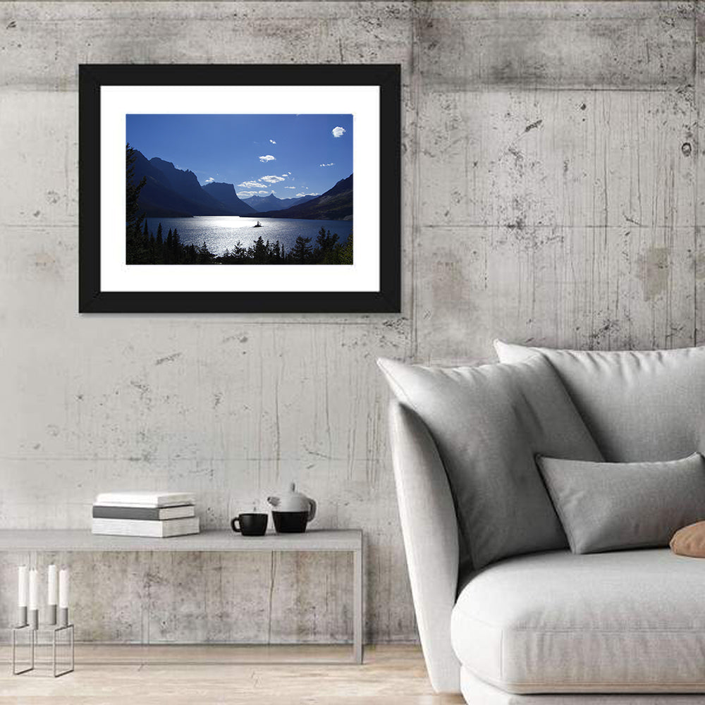 Wild Goose Island, St. Mary Lake Wall Art in a room, landscape
