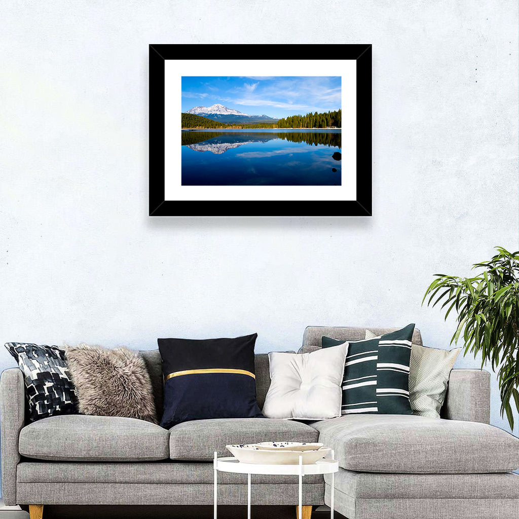 Northern California Snow Capped Lake Wall Art