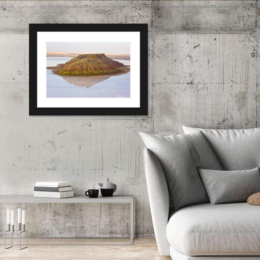 Salt Hill Reflection Wall Art in a room, landscape