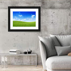 Rolling Green Meadow Under Blue Sky Wall Art