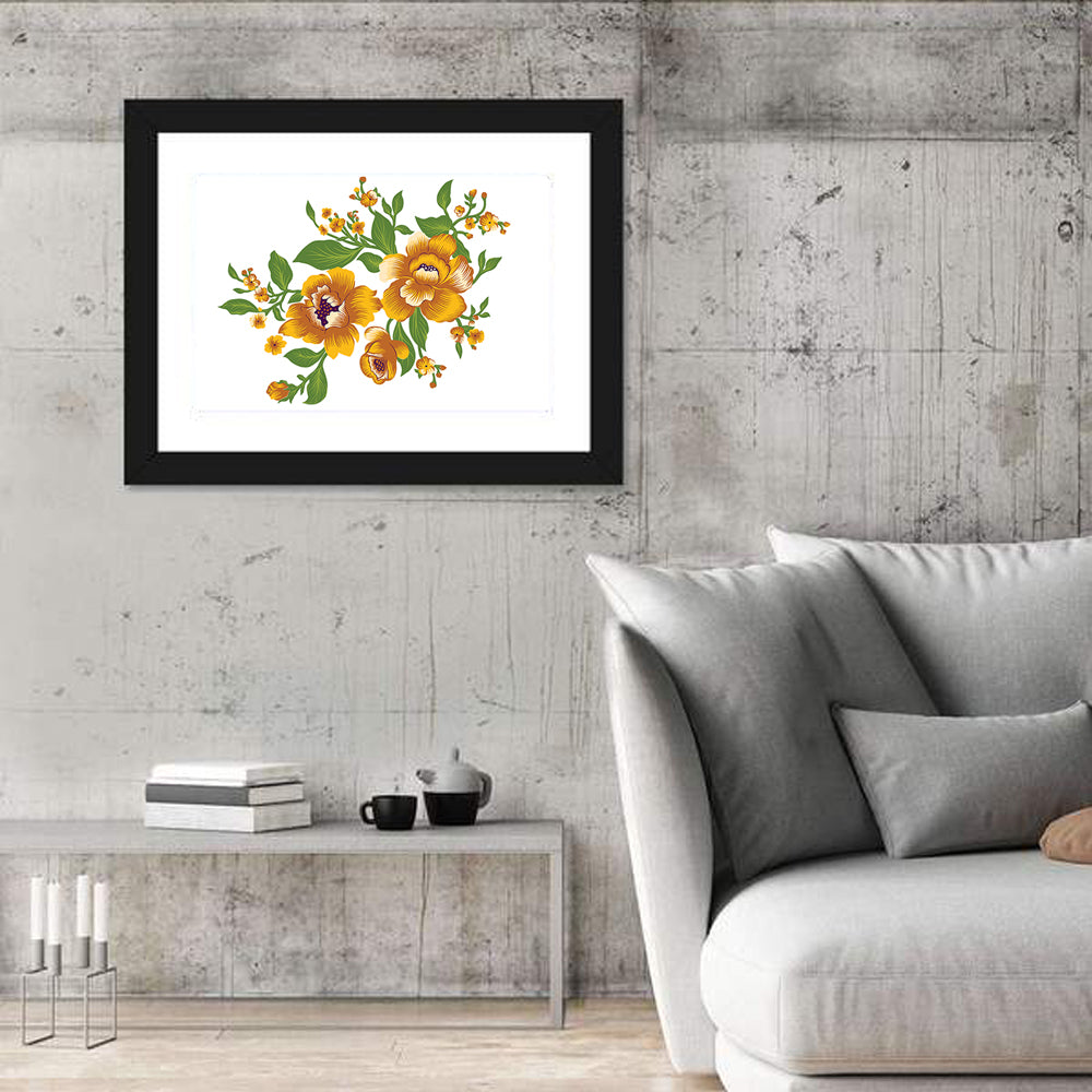 Fresh Floral Watercolor Bouquet Wall Art