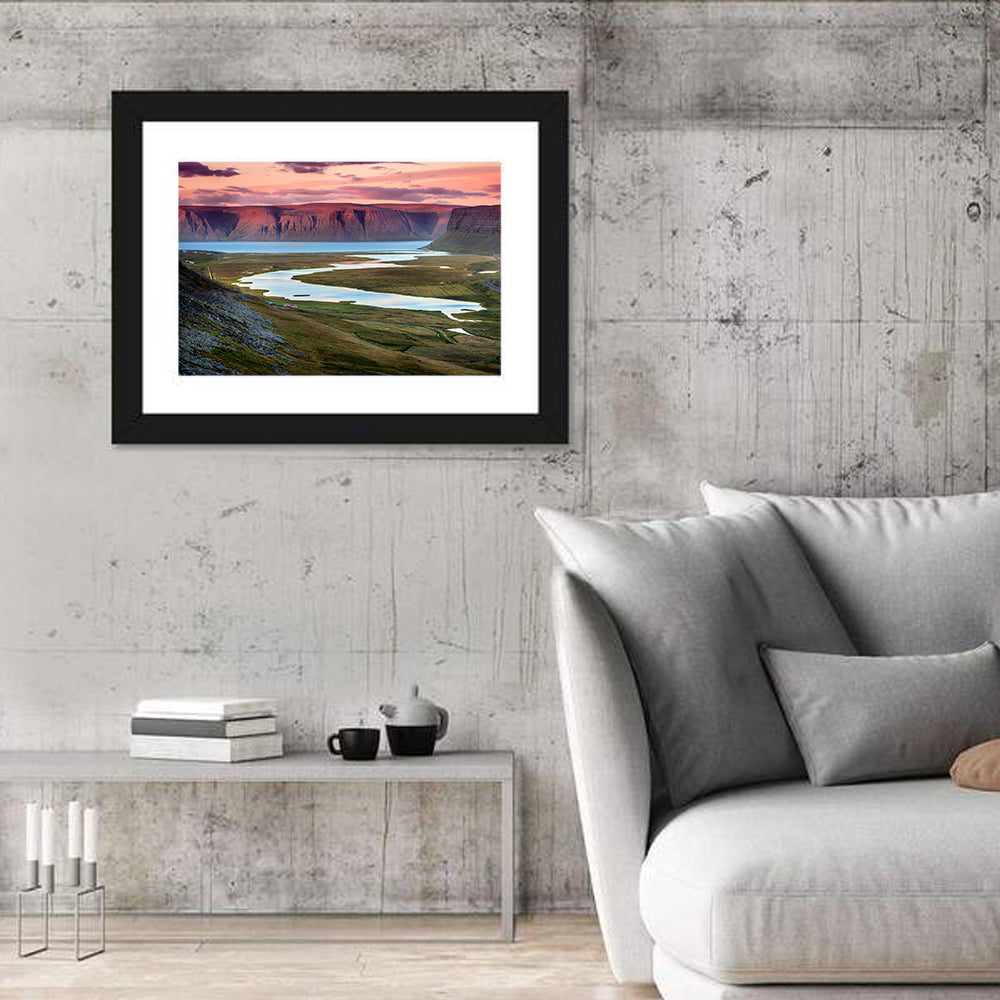Westfjords Dusk, Iceland Wall Art in a room, landscape