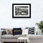 Moraine Lake Monochrome Mountain Landscape Wall Art