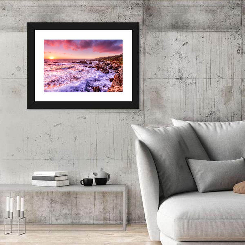 Dusk Over California Cliffs Wall Art