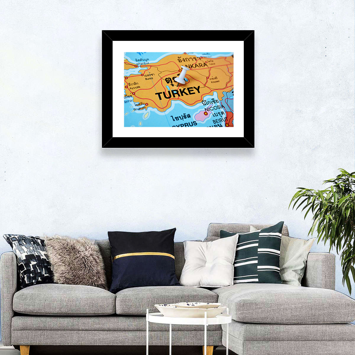 Turkey Map Wall Art