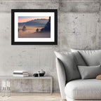 Misty Sunrise Forest Wall Art