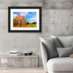 Orange Maple on Rolling Hill Wall Art