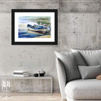 Watercolor Rowboats by the Shore Wall Art