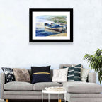 Watercolor Rowboats by the Shore Wall Art