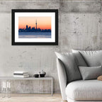 Toronto Dusk Skyline with Cn Tower Wall Art
