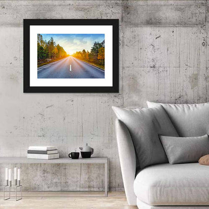 Autumn Forest Road Wall Art