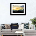 Golden Team Silhouettes at Sunset Wall Art