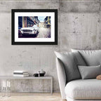 Vintage Car on Cobblestone Street Wall Art