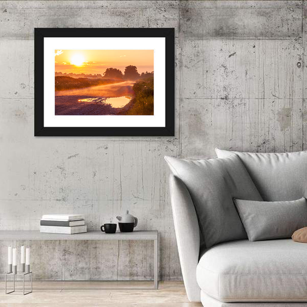 Dirt Road at Golden Hour Wall Art