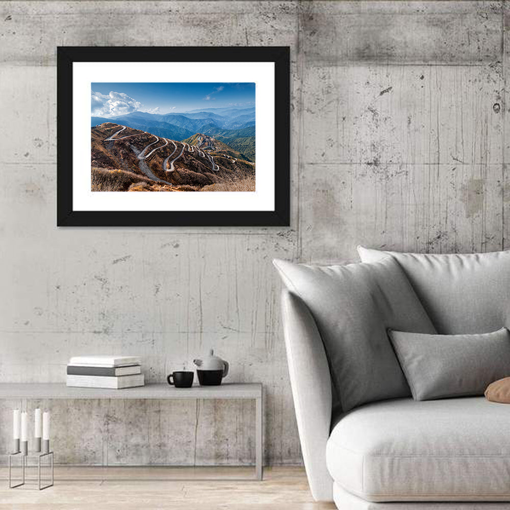 Zuluk Zig-zag Road, Sikkim Wall Art in a room, landscape