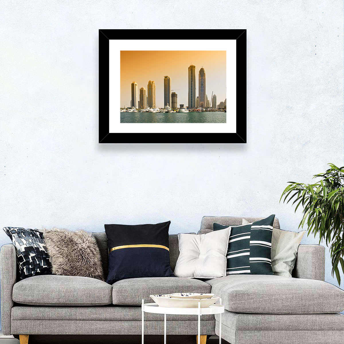 Dubai Marina Skyline Wall Art
