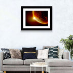 Red Planet Sunrise Limb Flare Wall Art