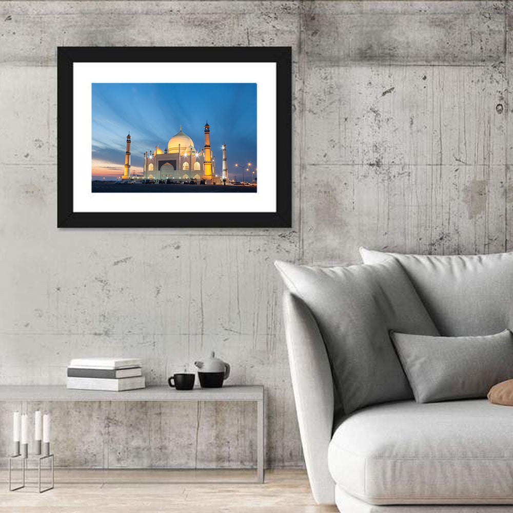 Siddiqa Fatima Zahra Mosque at Dusk Wall Art