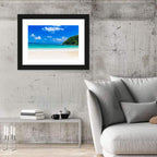 Turquoise Tropical Beach Scene Wall Art