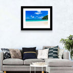 Turquoise Tropical Beach Scene Wall Art