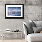 Starlit Winter Waterfall Wall Art