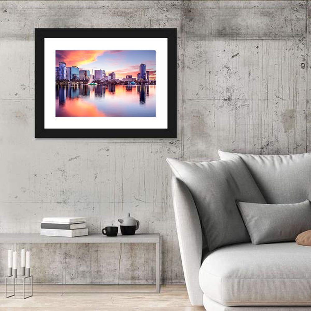 Lake Eola Sunset Orlando Wall Art