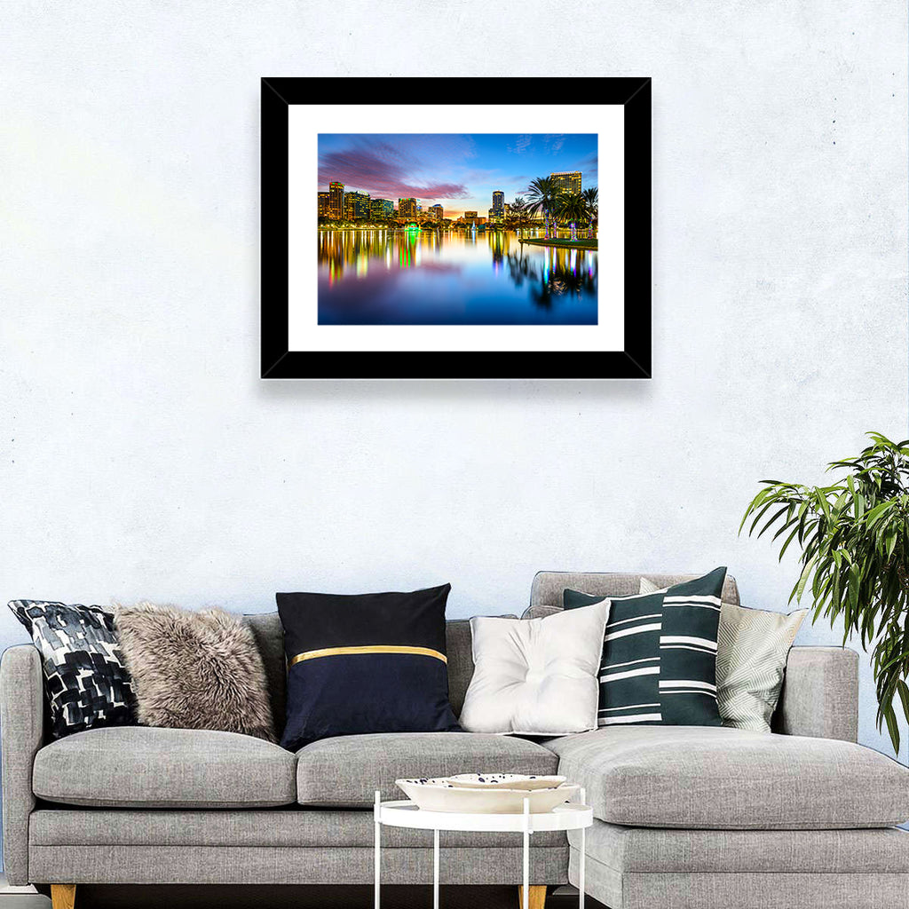 Orlando Lake Eola Skyline Wall Art