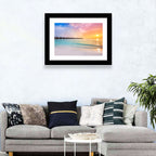 Overwater Bungalows at Sunset Wall Art