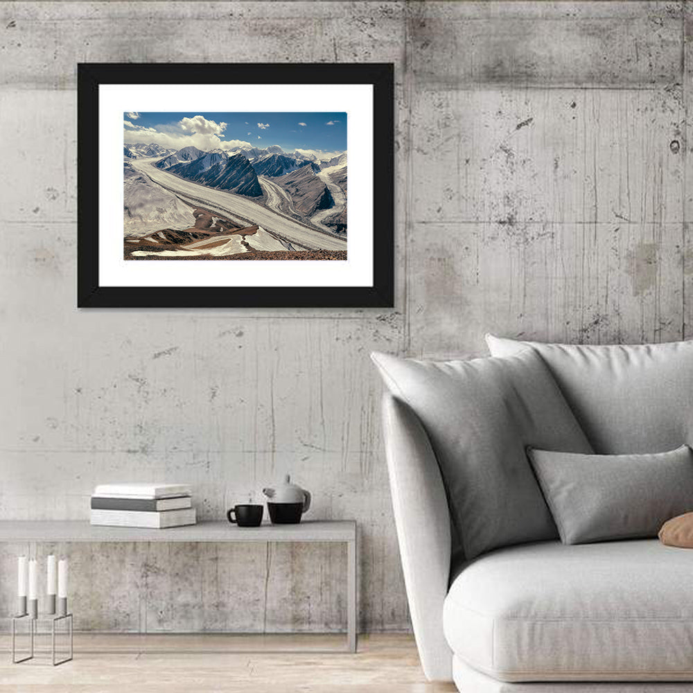 Fedchenko Glacier Vista Wall Art in a room, landscape
