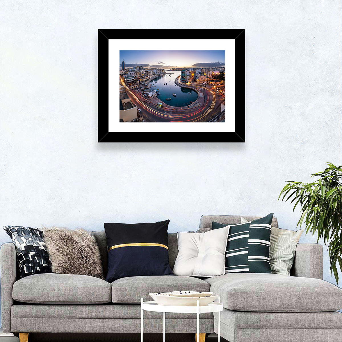 Spinola Bay Light Trails Wall Art in a room, landscape