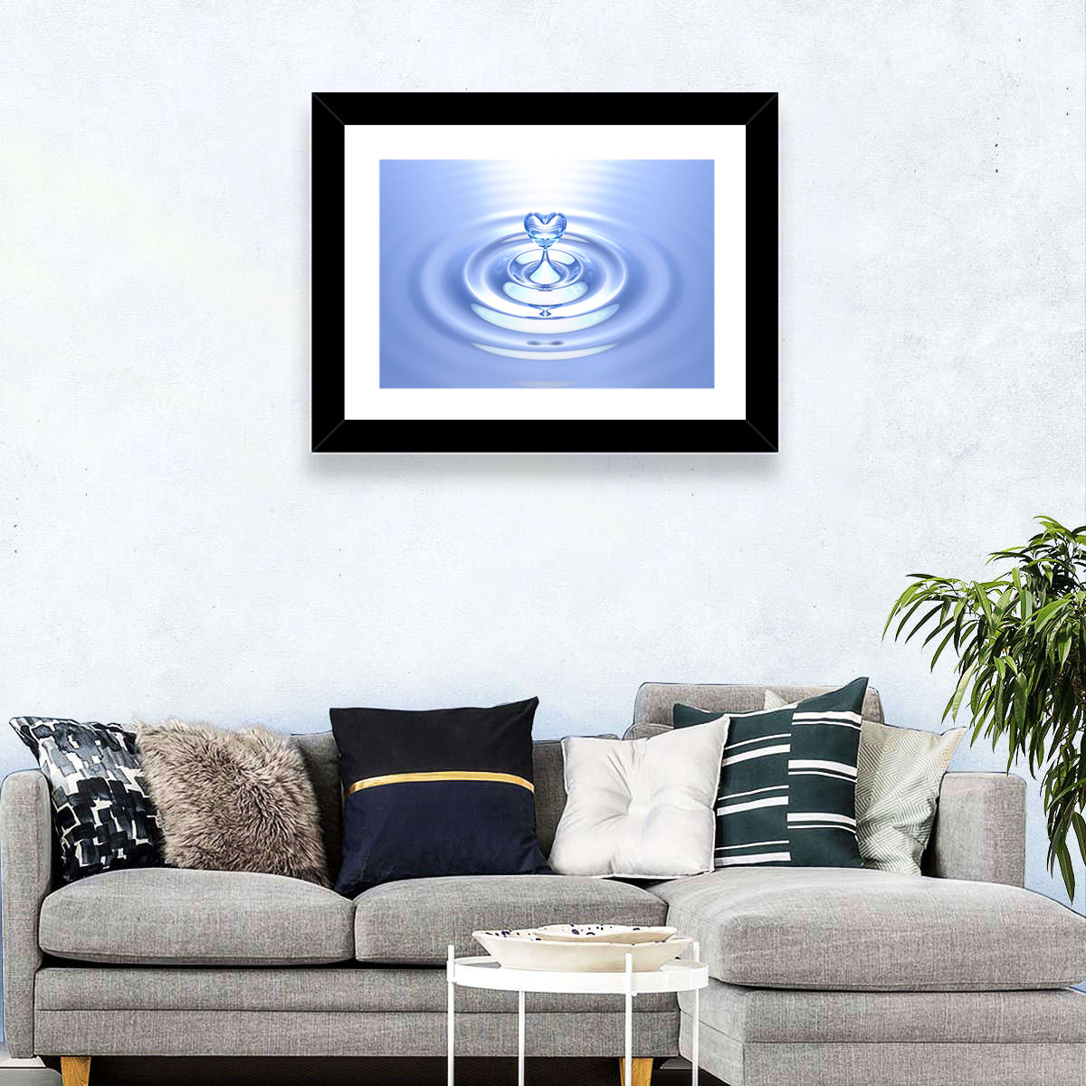 Heart-shaped Water Droplet Wall Art