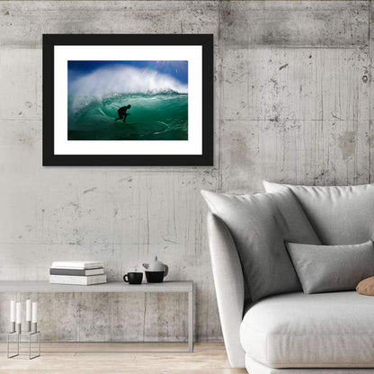 Surfer Inside Barrel Wall Art