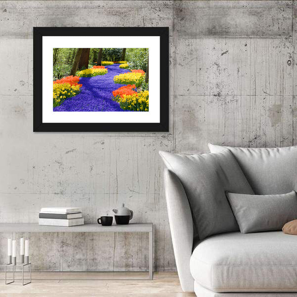 Spring Garden Path Wall Art in a room, landscape
