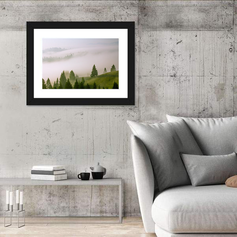 Summer Mist Over Green Hills Wall Art