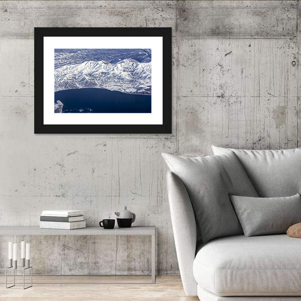 Lake Sevan Aerial Winter View Wall Art