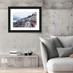 Red Train at Landwasser Viaduct Wall Art