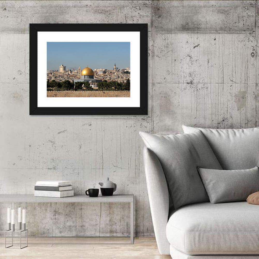 Golden Dome of the Rock, Jerusalem Wall Art in a room, landscape