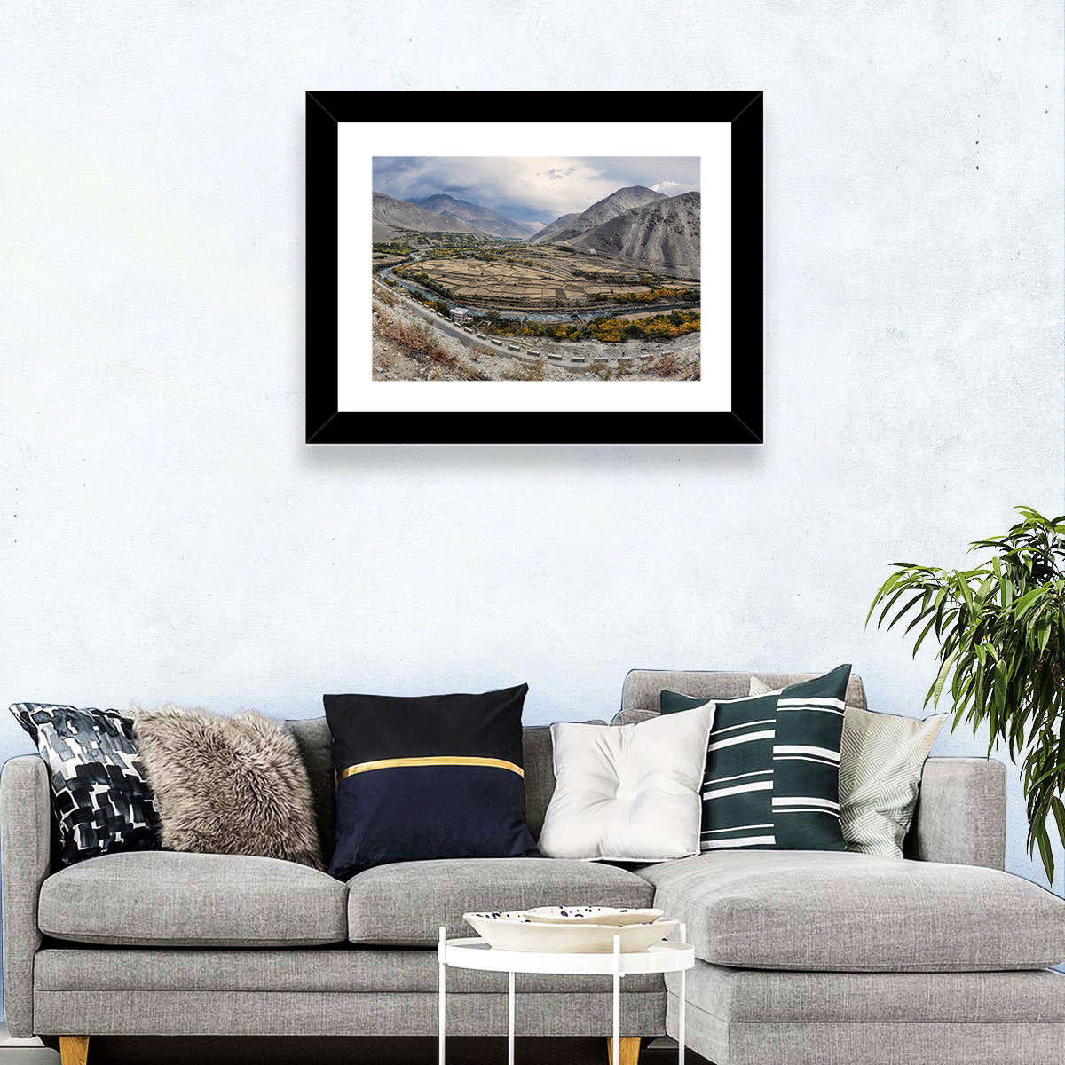 Autumn Valley, Afghanistan Wall Art in a room, landscape