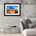 Nashville Skyline at Twilight Bridge Reflections Wall Art
