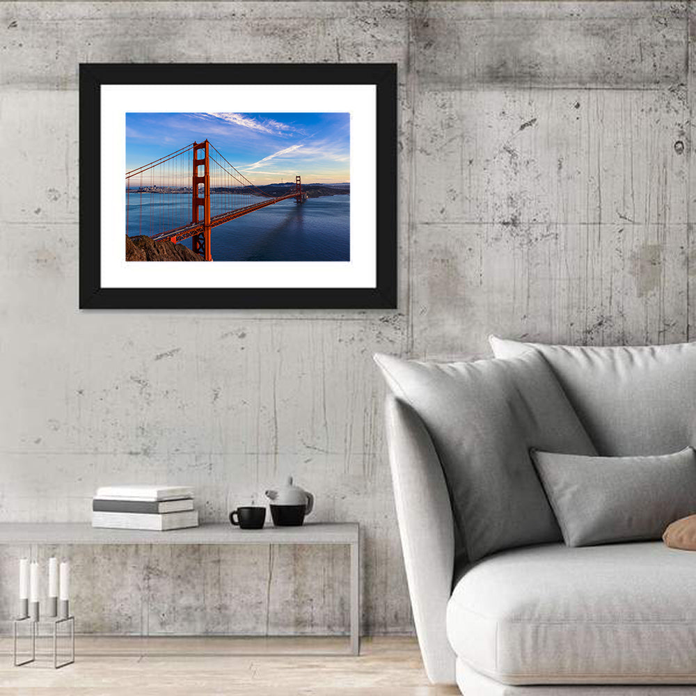 Golden Gate Bridge at Golden Hour Wall Art