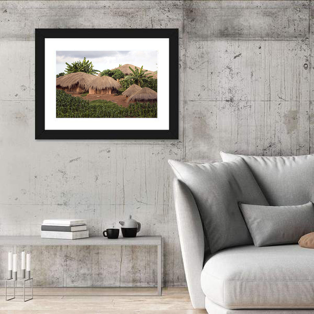 Thatched Roof Huts Wall Art