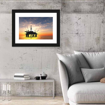 Ocean Oil Rig Wall Art