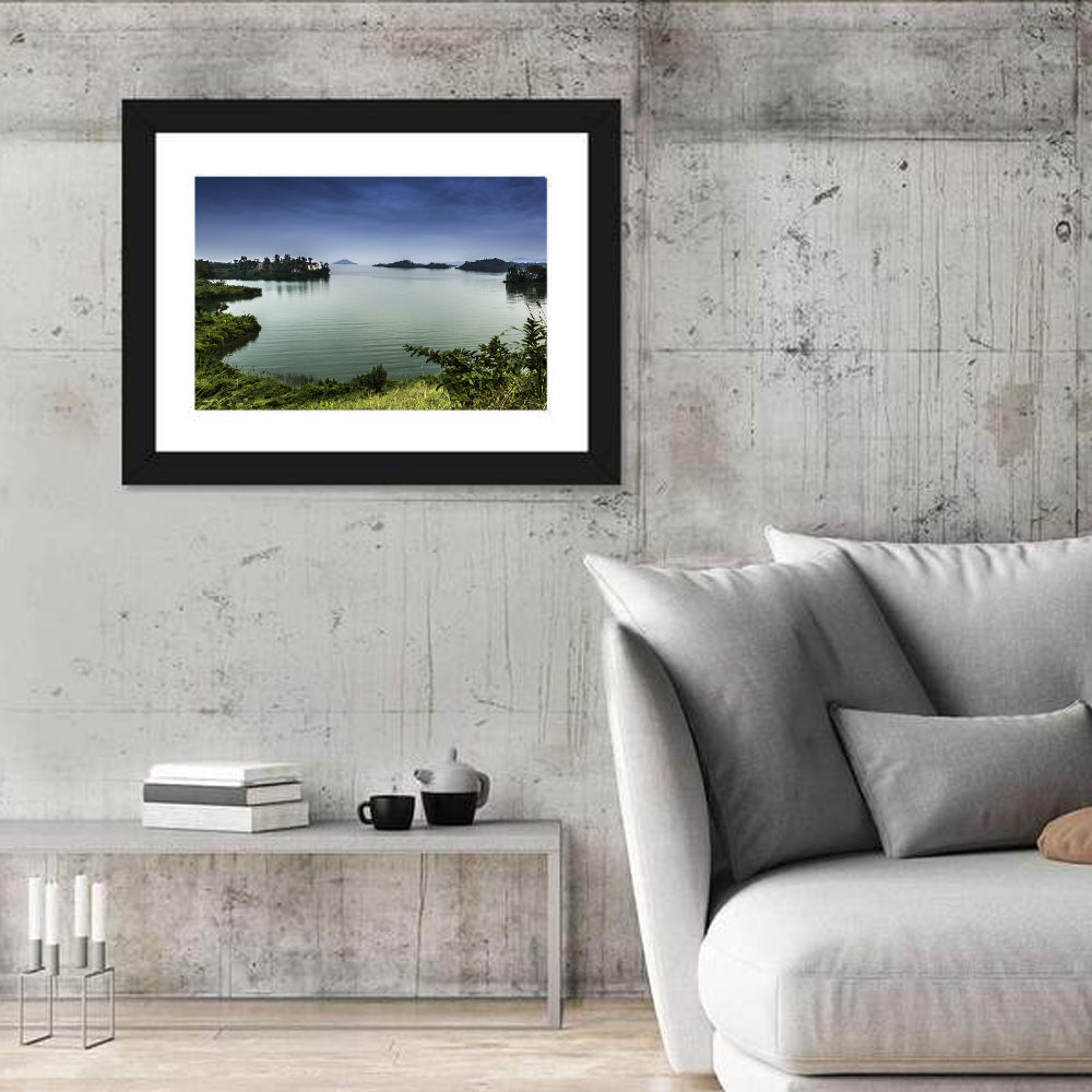 Lake Kivu Overcast Landscape Wall Art