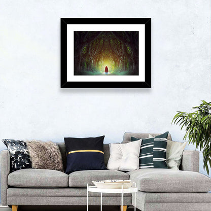 Hedges Forest Pathway Wall Art